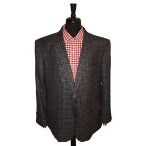 Stafford Classic Fit Houndstooth/Check Multicolor Mens Blazer Sport Coat 52R